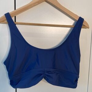 Charming bikini top u neck wide straps ruched backless XL